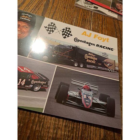 Vintage A.J. Foyt Copenhagen Racing 8x10 Driver Card NASCAR IndyCar - Picture 3 of 4